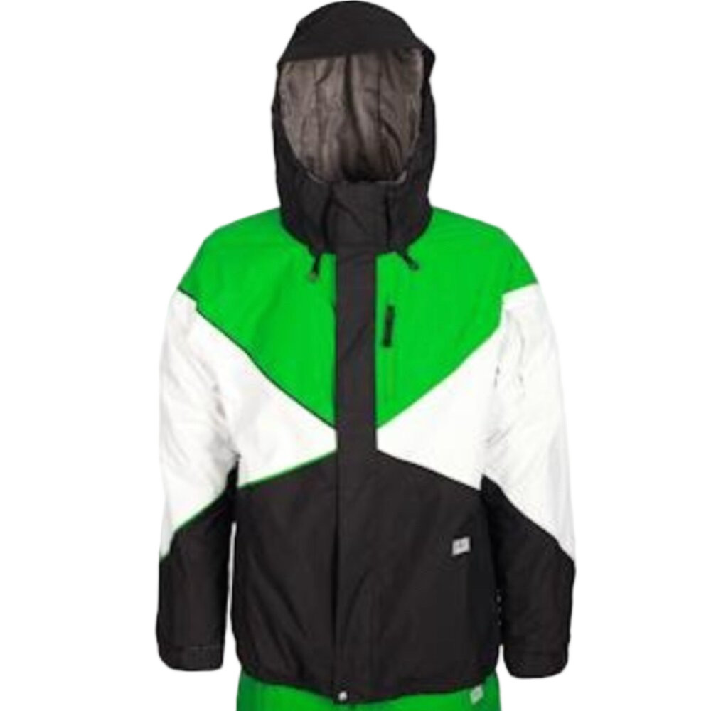 Volcom Men's Green and Black Ski Jacket Size Medium